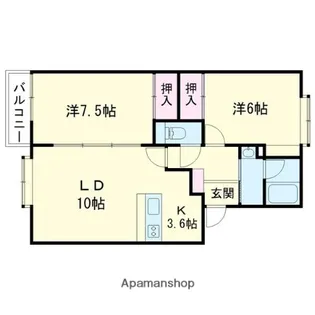 プレファシオ【202号室】の間取り