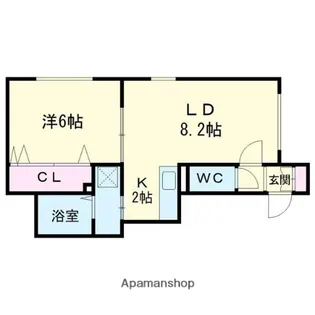 CLAN MOANA【2階】の間取り