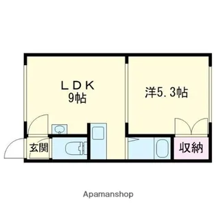 ハピネスE【202号室】の間取り
