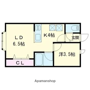 マナーハウス山の手【102号室】の間取り
