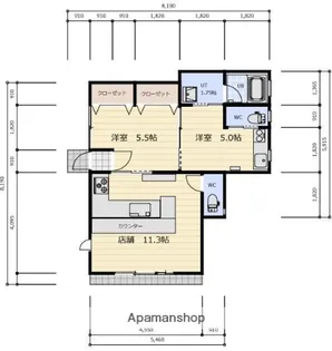 ハイツ美昇№2【1F号室】の間取り