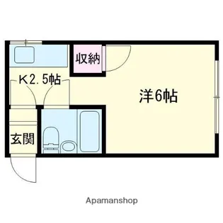 コーポウエスト【202号室】の間取り