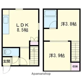 シングルエース【101号室】の間取り