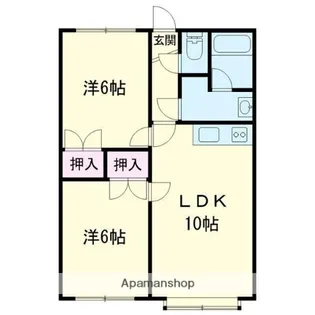 プリンスハイツ【202号室】の間取り