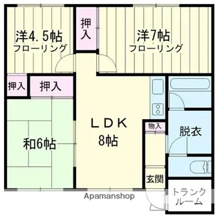 メゾンドエムズ【202号室】の間取り