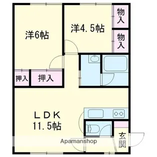 ドリームズテラス【205号室】の間取り