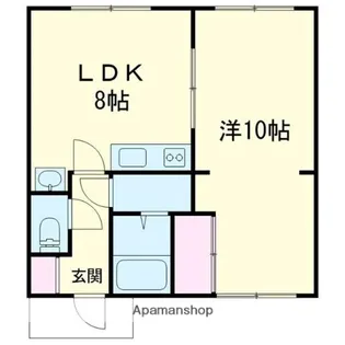 ブリリアント勇払【102号室】の間取り