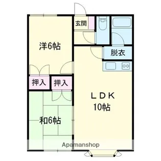 グランドハイツ美園【304号室】の間取り