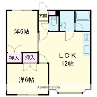 メゾンカルダス2【202号室】の間取り