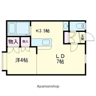 アティック新町【202号室】の間取り