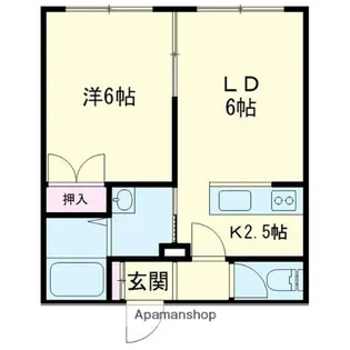 ハイツワン【202号室】の間取り