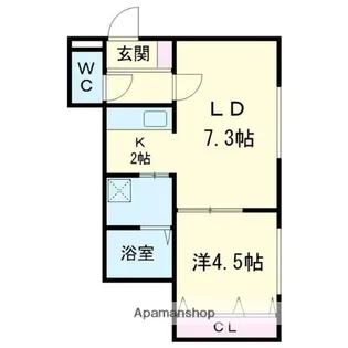 Y'S TOMAKOMAI【4階】の間取り