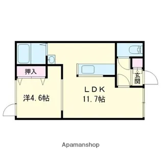 レインボーハウス元中野NO.18【103号室】の間取り