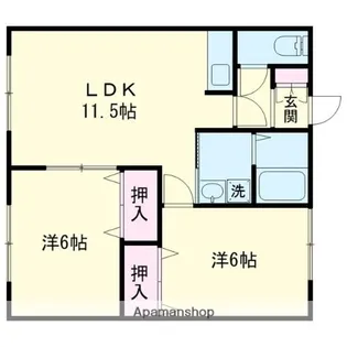 富士ハイツ【7号室】の間取り