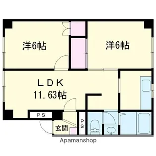 双葉グランドハイツ【202号室】の間取り