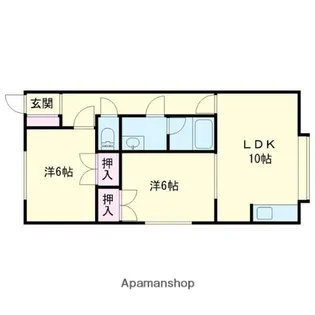 レインボーハウス柏木NO.Ⅶ【104号室】の間取り