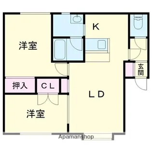 リヴァージュ23【203号室】の間取り