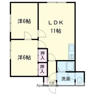 日吉荘A【B号室】の間取り