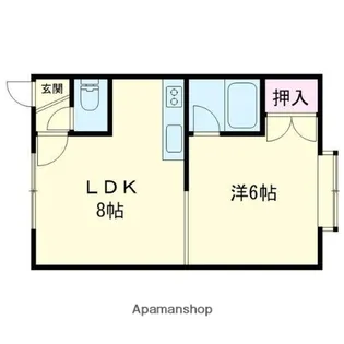 ハイツたんぽぽ【F号室】の間取り