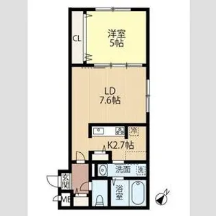 仮)東雲2丁目2ー4B棟【5階】の間取り