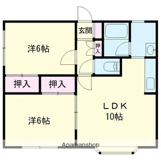 コーポ薫【101号室】の間取り