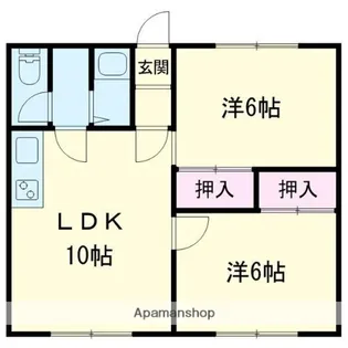 コーポタカ【201号室】の間取り