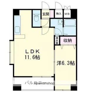 グランドール音羽【803号室】の間取り