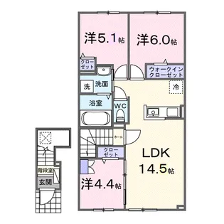 フルール(FLEUR)【2階】の間取り