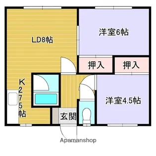 コーポひまわり【5号室】の間取り