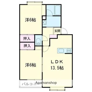 グランドハイツ萩野【202号室】の間取り