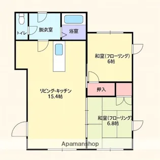 CONFORT.J【202号室】の間取り
