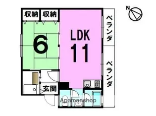 美園ハイツ【201号室】の間取り