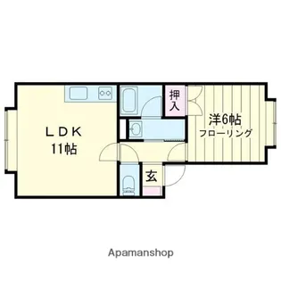 エスポワール栄町【202号室】の間取り