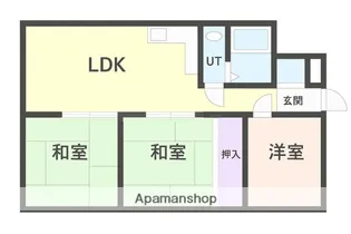 サンハイツ新明【1階】の間取り