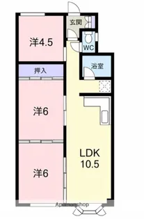 サンハイツ新明【202号室】の間取り
