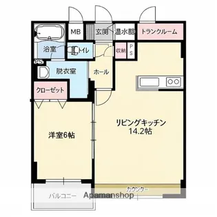 グランドベル【302号室】の間取り