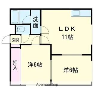 クリスタルハウス宮前【201号室】の間取り
