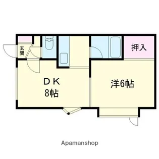 グランドハウスB【2階】の間取り