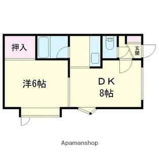 グランドハウスB【2B号室】の間取り