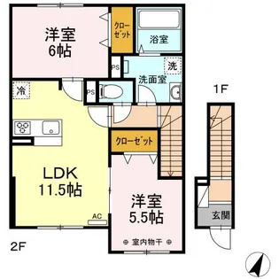 セジュール沼ノ端中央VII【2階】の間取り
