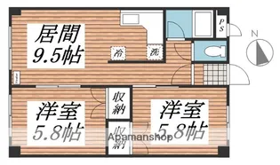 プレミアムバリューバンク美園【306号室】の間取り