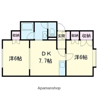 サンハイツE・F【202号室】の間取り