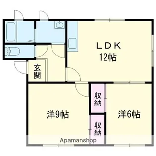 プリンスハイム美園【202号室】の間取り