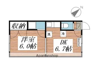ウェルネス柏木【103号室】の間取り