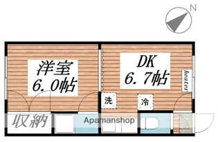 ウェルネス柏木【205号室】の間取り