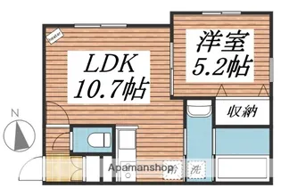 デ・ラ・ヴィル【1階】の間取り