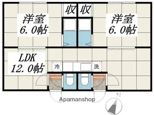ヒルズミルフィー【105号室】の間取り