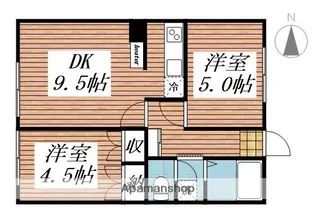 メルベージュ【106号室】の間取り