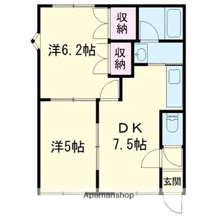 プロムアイール【201号室】の間取り