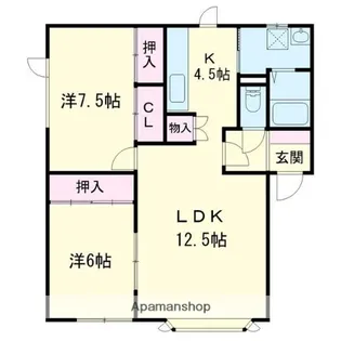 リバティ双葉【2階】の間取り